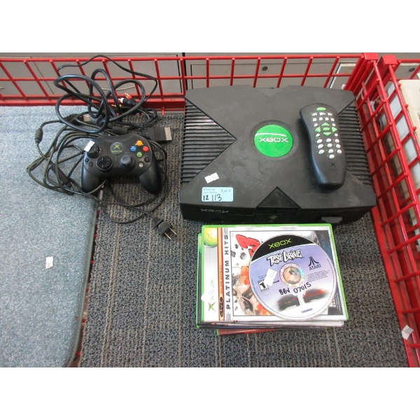 Xbox with Controller & 9 Games - Preowned - As Is 