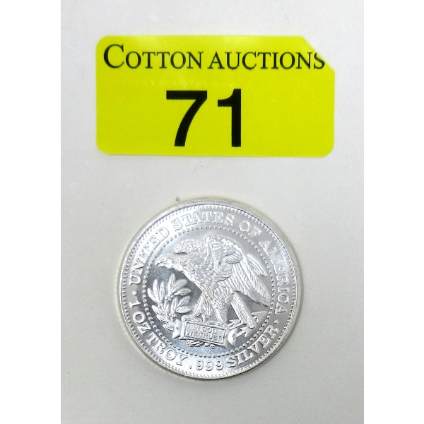 1 Oz .999 Silver USA Eagle Trade Unit Round 