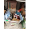 Image 1 : Box and Tote of Christmas Goods & Electronics
