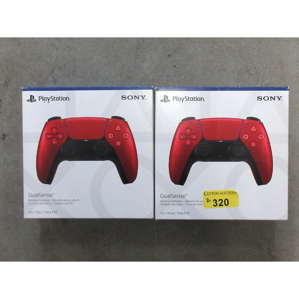 2 Sony PlayStation PS5 Dual Sense Wireless Controllers
