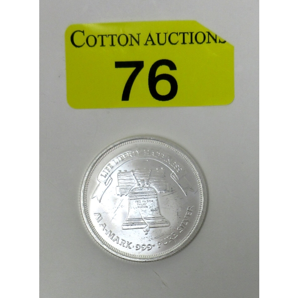 1 Oz .999 Silver A-Mark Liberty Bell Round 