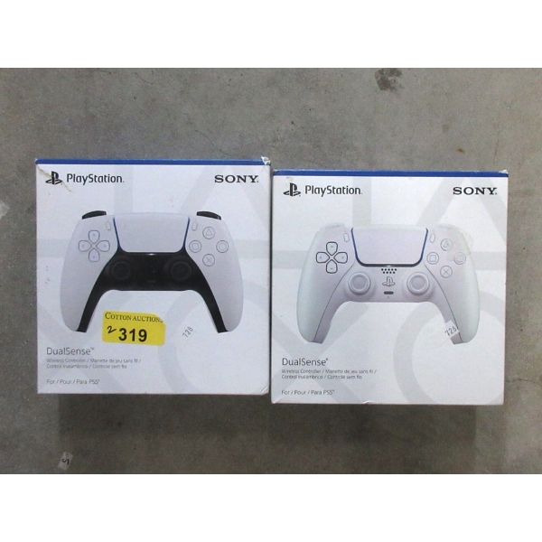 2 Sony PlayStation PS5 Dual Sense Wireless Controllers