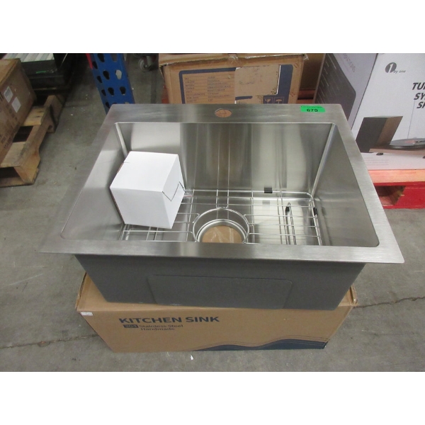 304 Stainless Steel Drop-In Kitchen Sink in Box