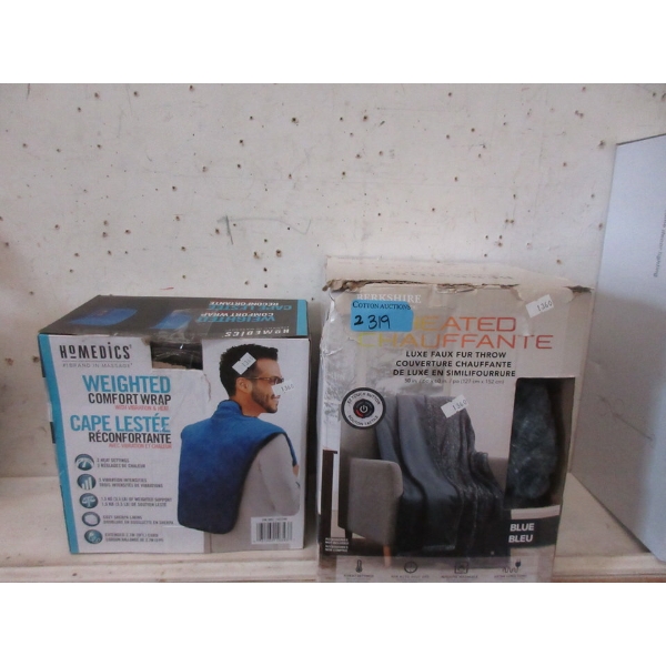 Heated Throw Blanket & Homedics Heated Wrap