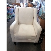 Image 1 : Fabric Upholstered Ivory Arm Chair