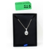 Image 2 : Green Amethyst & Diamond Pendant