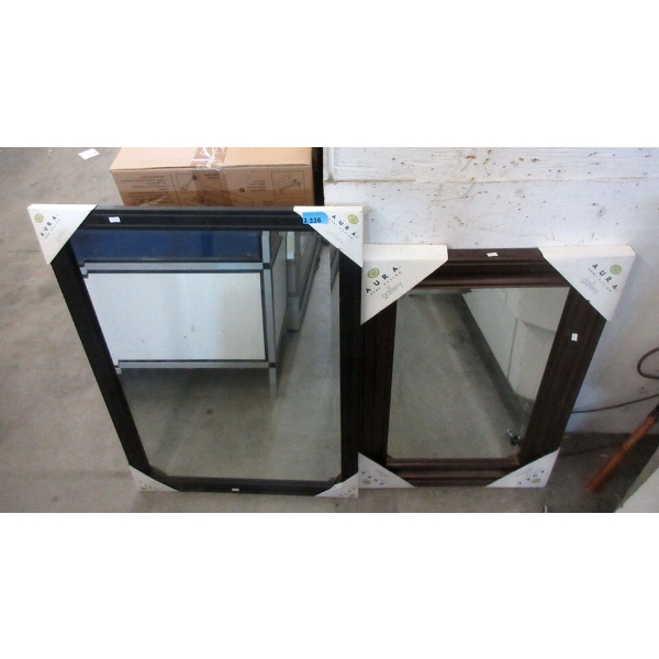 2 New Aura Gallery Framed Wall Mirrors