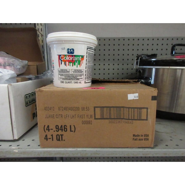 Six 1 Qt Tubs of PPG Dramatone Colorant 