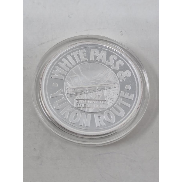 1 Oz .999 Silver White Pass/Yukon Locomotive Route Round 