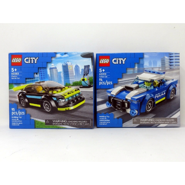 2 New LEGO City Car Building Toy Sets