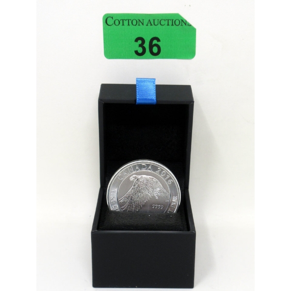 1.5 Oz .9999 Silver 2016 Snow Falcon Coin 
