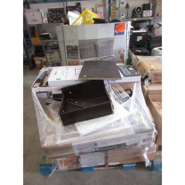 Skid of Flat Pack Furniture - Customer Returns