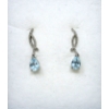 Image 1 : New 2 CT Blue Topaz & Diamond Dangle Earrings 