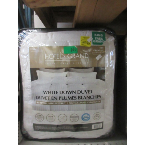 New Hotel Grand King White Down Duvet