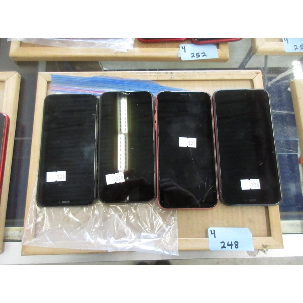 4 Assorted Preowned iPhones - As is