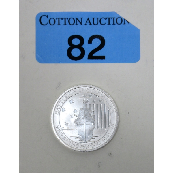1/2 Oz .999 Silver Battle of the Coral Sea Coin