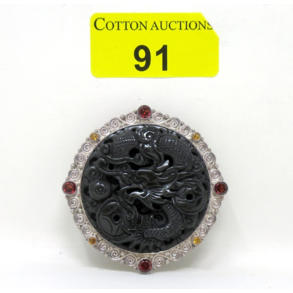 Large .925 Silver Sajen Balinese Pendant/Brooch