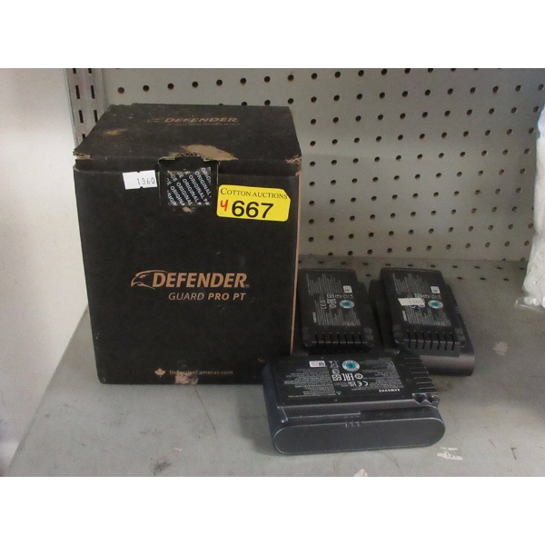 Security Camera & 3 Rechargeable Li-ion Batteries