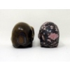 Image 2 : 55 Gram Rhodochrosite & 47 Gram Tigers Eye 3D Skulls
