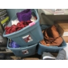 Image 1 : 3 Totes of Linens, Fabrics and Soft Household Goods