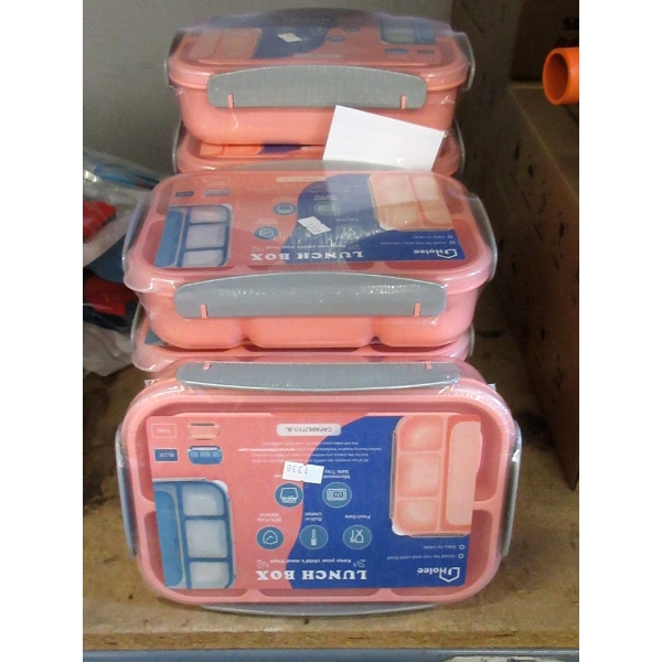 8 New Children's Pink Bento Style Lunch Boxes