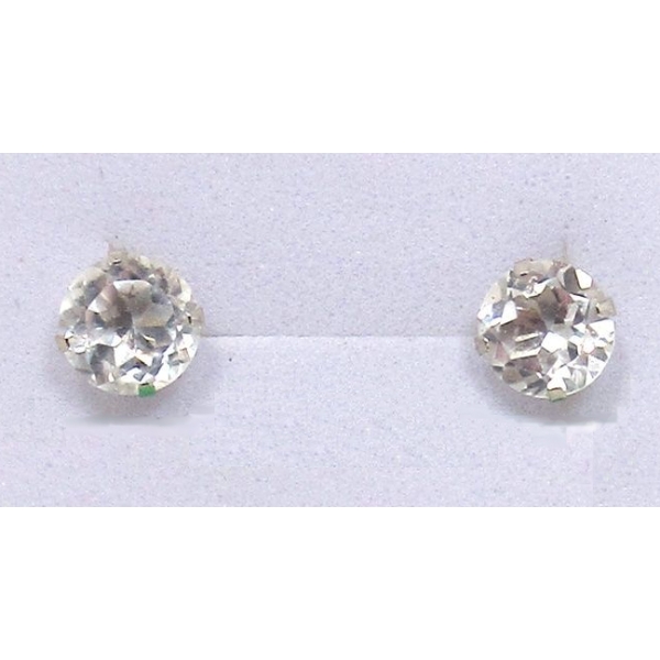 New 14 KT White Gold 1.1 CT Cubic Zirconia Earrings