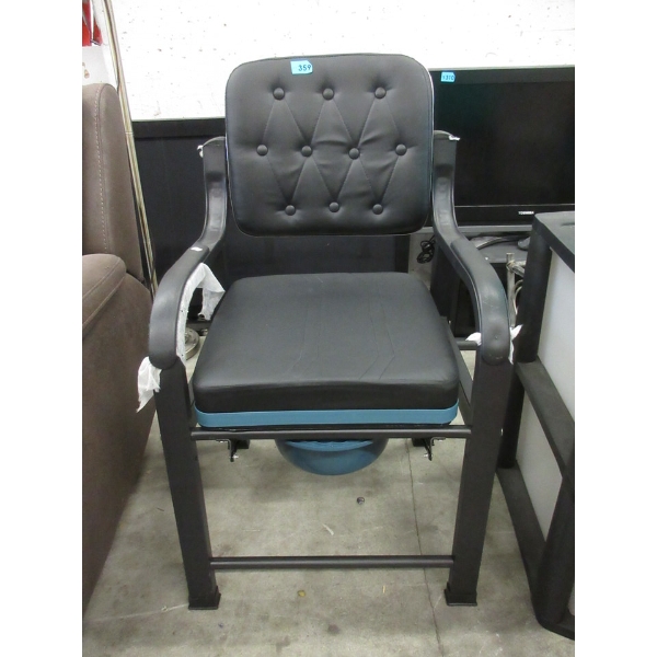 New Black Commode Chair with Pot