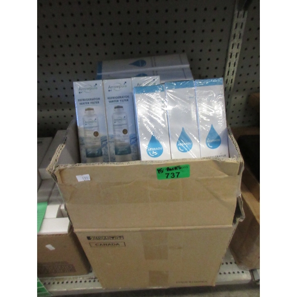 15 Assorted New Packs of 3 Refrigerator Water Filters