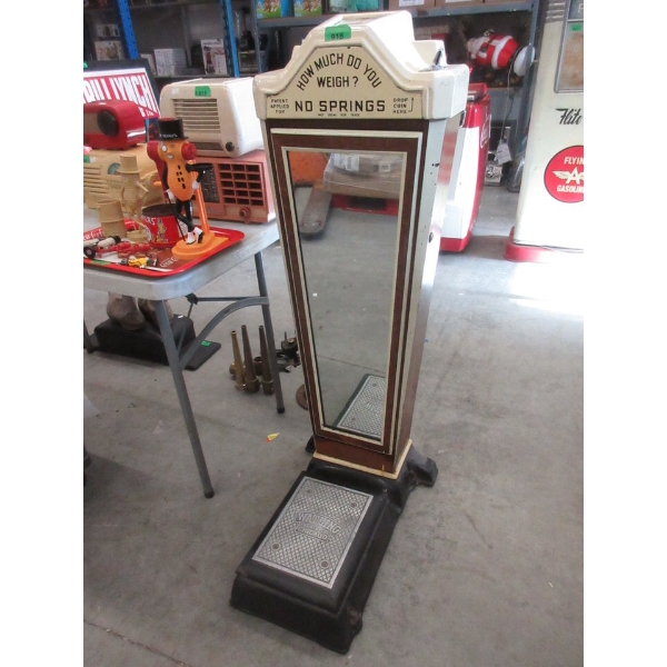 Vintage Watling Coin Operated Scale - Mirror Front