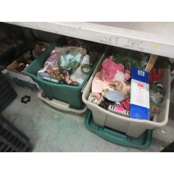 3 Totes of Teddy Bears and Collector Dolls