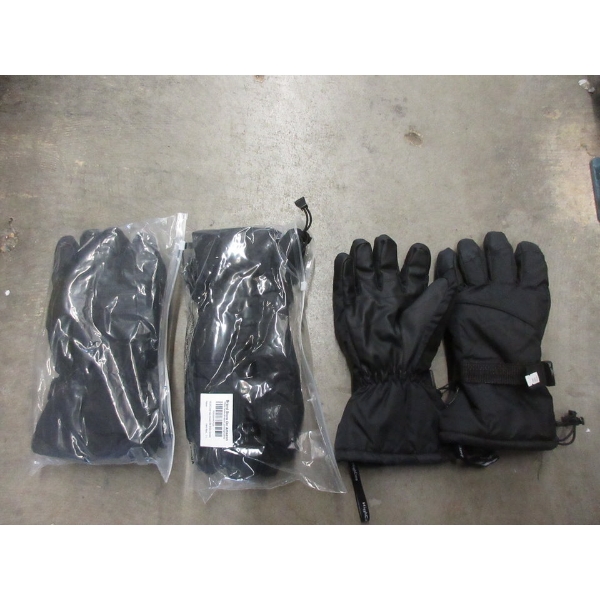 3 New Pairs of High Camp Ski & Snow Gloves - XL