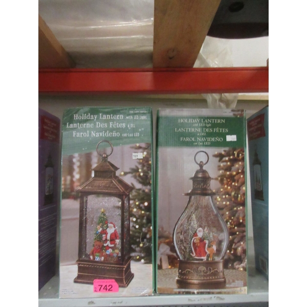 2 LED Illuminated Holiday Lanterns in Boxes