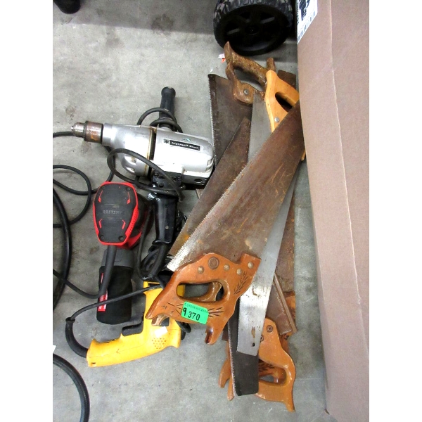 6 Hand Saws and 3 Power Tools - Preowned - As is 