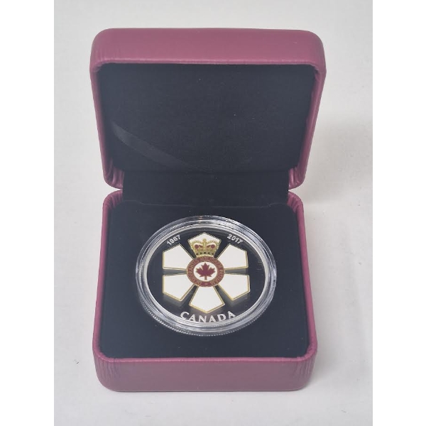 2017 .9999 Silver 1 Oz 50th Anniversary Order of Canada Coin 