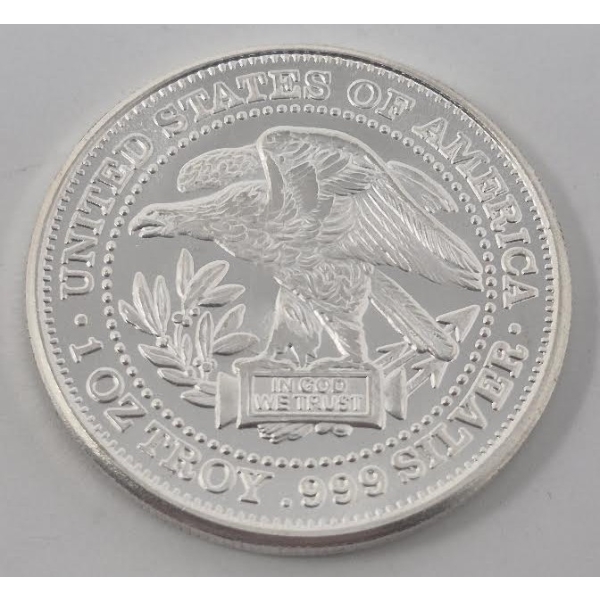 1 Oz .999 Silver Eagle/Silver Trade Unit Round