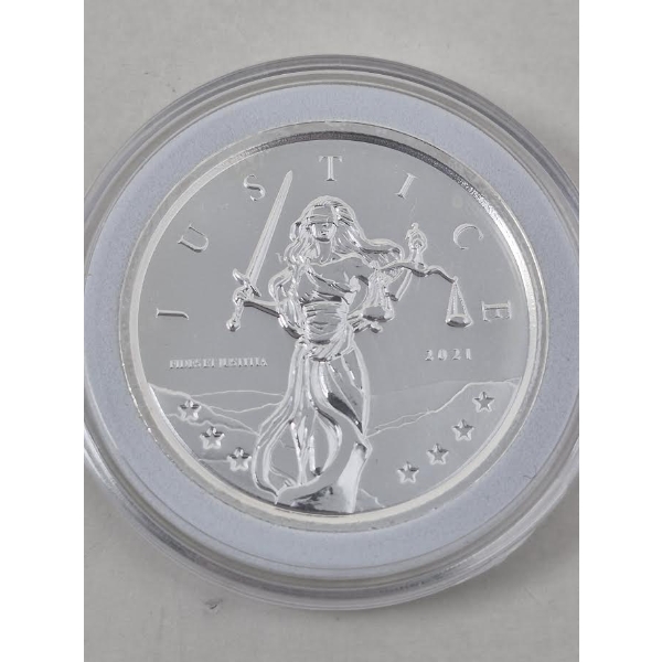 1 Oz .999 Silver 2021 Justice Coin 