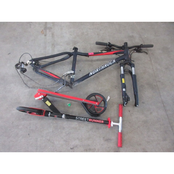 Northrock Bike Frame & Street Dart Kick Scooter
