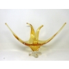 Image 1 : Mid-Century Amber Art Glass Centerpiece
