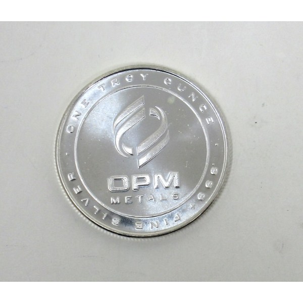 1 Oz .999+ Silver OPM Precious Metals Round 