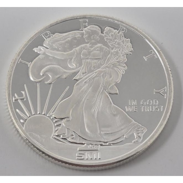 1 Oz .999 Silver Walking Liberty Round 