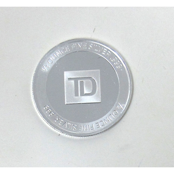 1/2 Oz .999 Silver TD Bank Investor Round