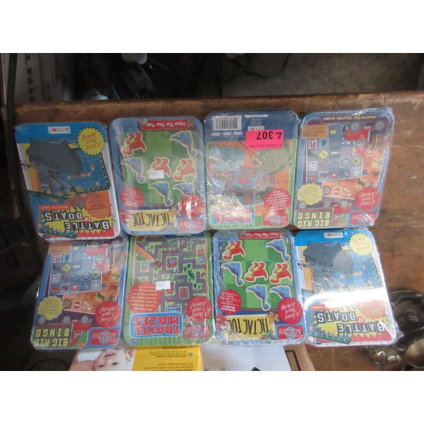 2 Packs of 4 New Children's Magnetic Travel Games