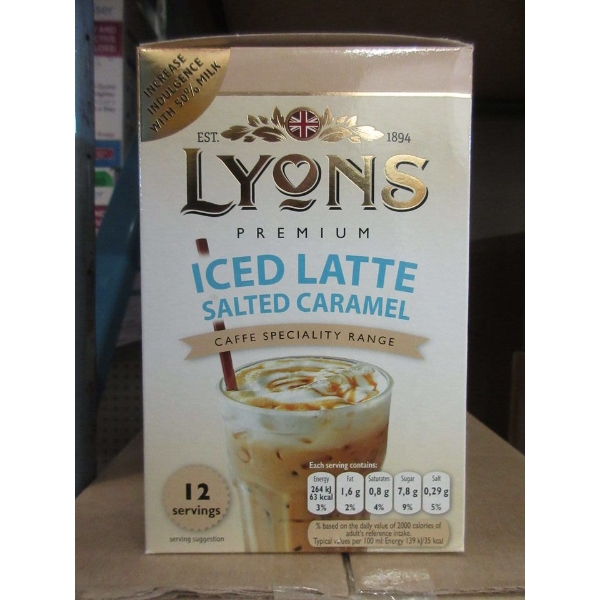 2 Cases of Lyons Instant Salted Caramel Iced Latte
