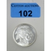 Image 1 : 1 Oz .999 Silver Indigenous/Buffalo Round 