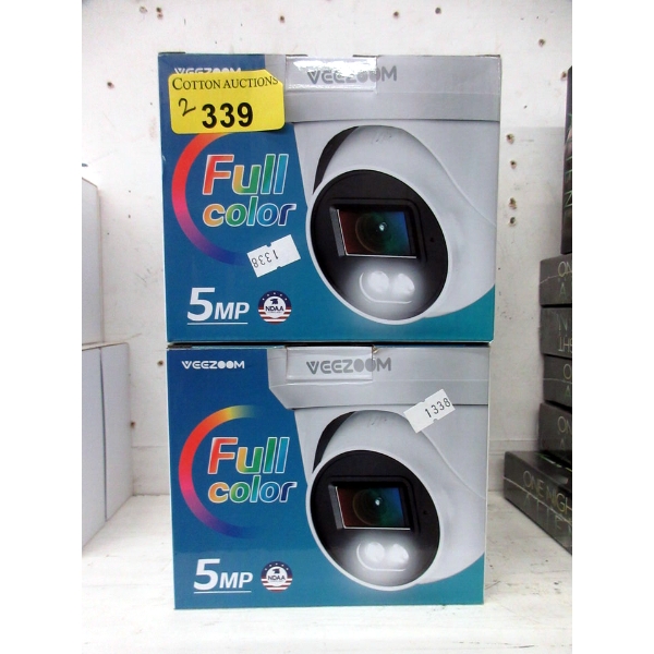 2 Veezoom 5 MP Full Colour Security Cameras