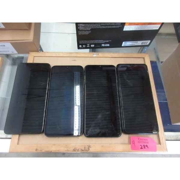 4 Assorted Preowned Samsung Cell Phones- As Is