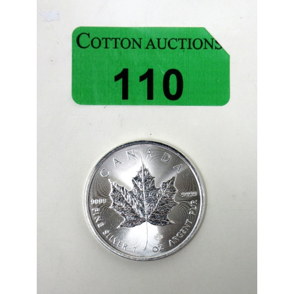 1 Oz .9999 Silver 2023 Maple Leaf Coin 