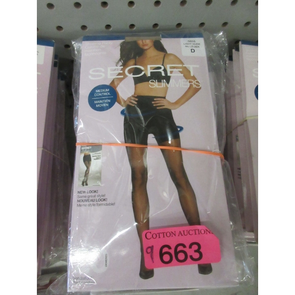 9 Pairs of New Secret Slimmers Pantyhose - Size D
