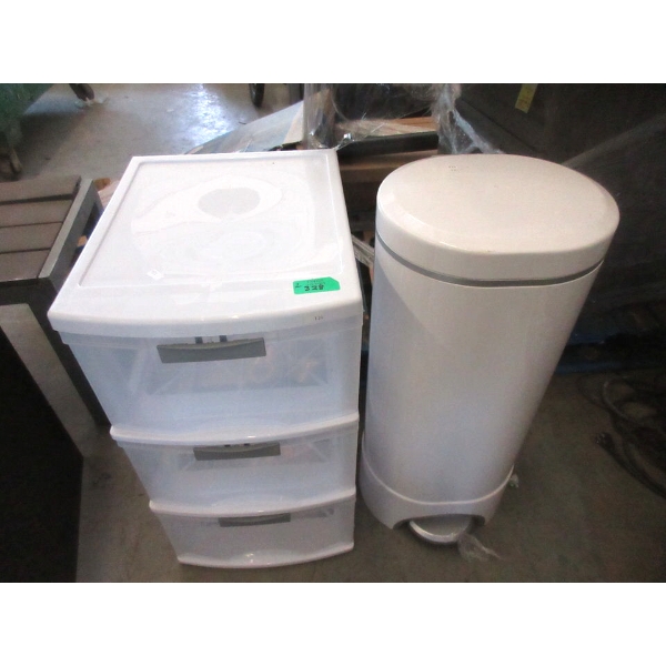 3 Drawer Craft Tower & Pedal Bin for Diapers  