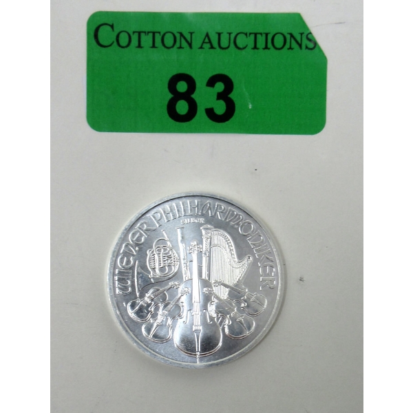 1 Oz .999 Silver 2021 Philharmoniker Coin 